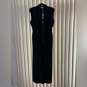 Entro Black Sleeveless Jumpsuit. NWT. Size Large. Fully Lined.